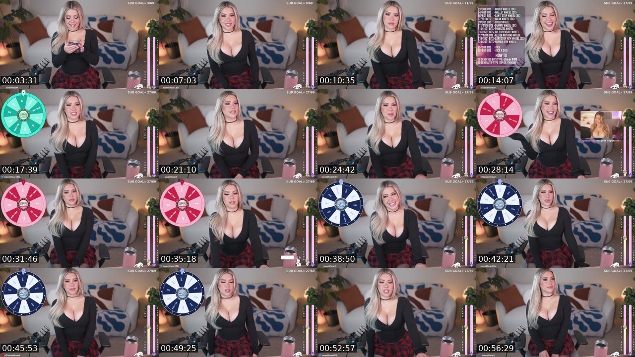 Contact-sheet preview of sweetheart's Kick recording