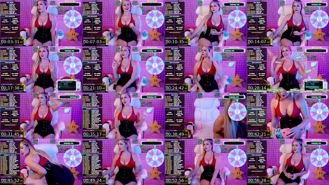 Contact-sheet preview of TaylorStarlight's Kick recording