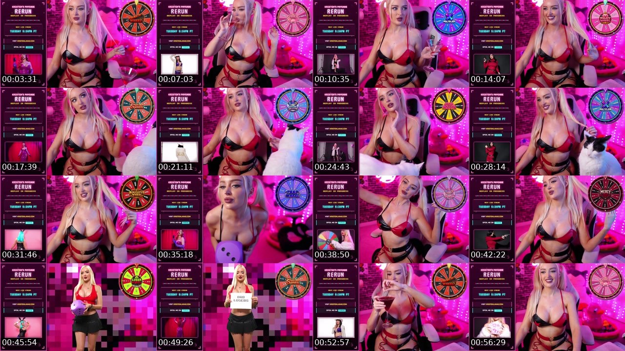Contact-sheet preview of KristenLanae's Kick recording