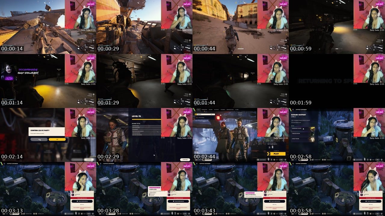 Contact-sheet preview of Indiadymee's Kick recording