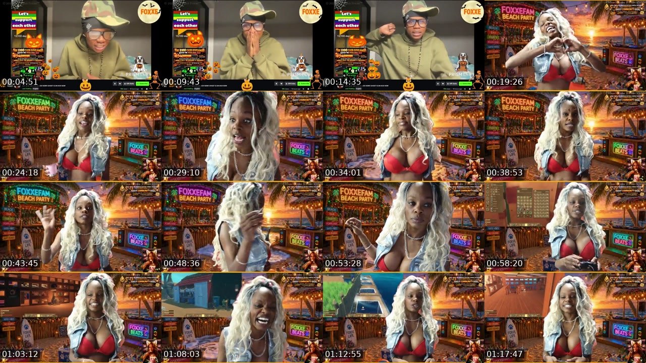 Contact-sheet preview of TeiganFoxxe's Kick recording