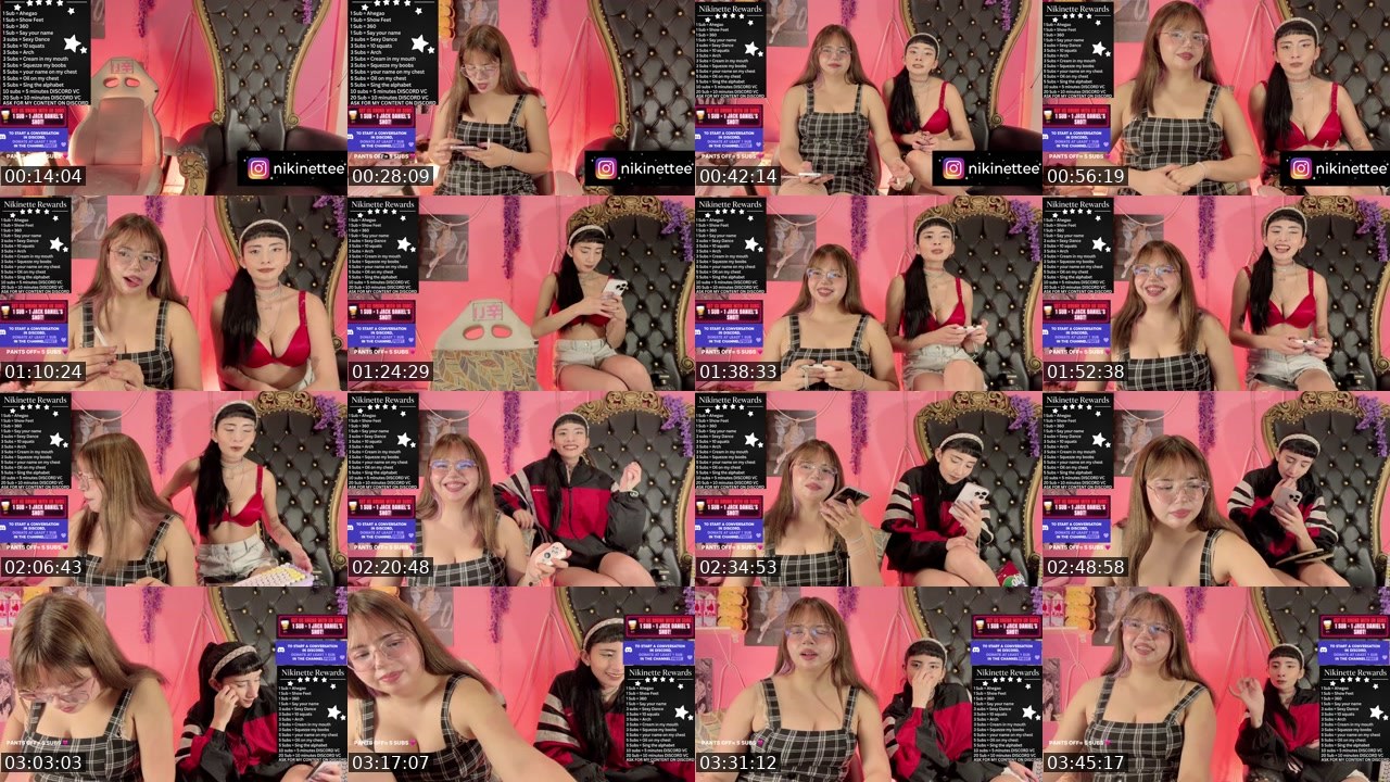 Contact-sheet preview of Nikinette's Kick recording