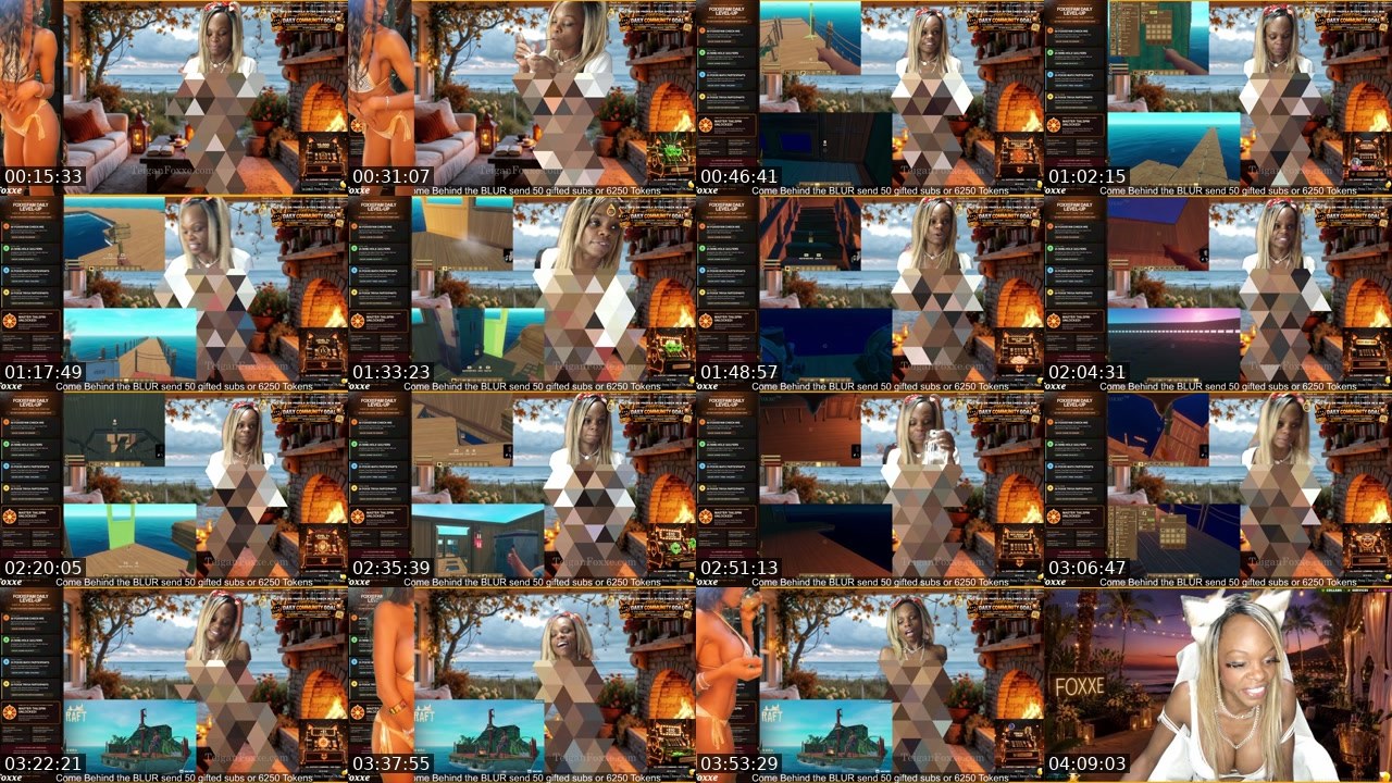 Contact-sheet preview of TeiganFoxxe's Kick recording