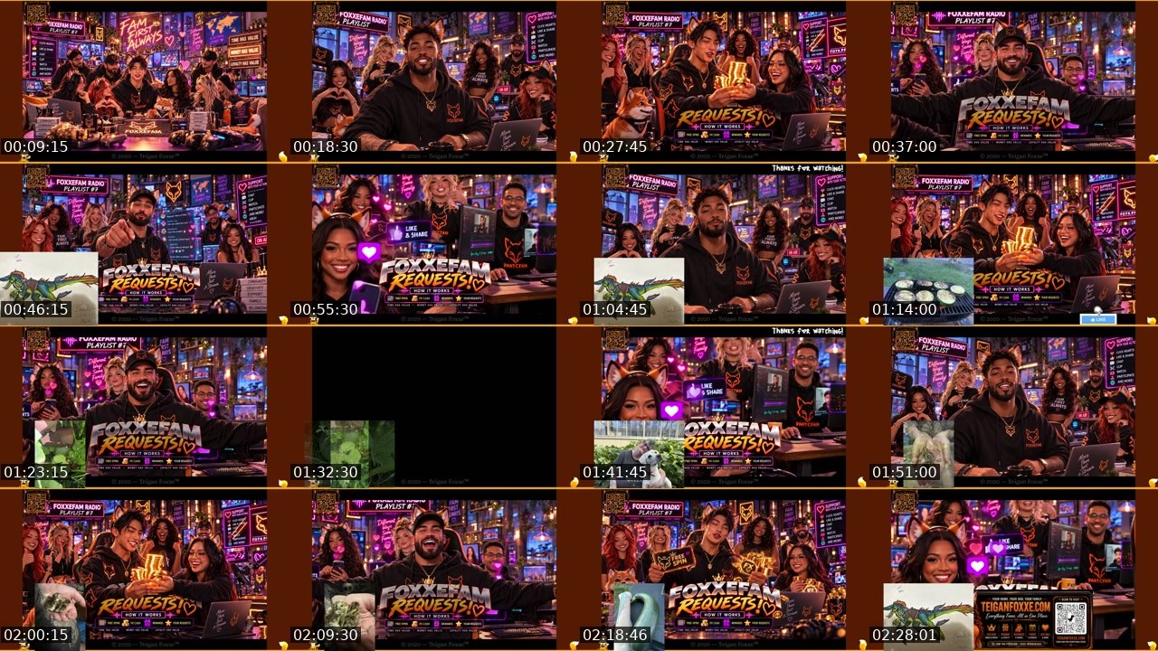 Contact-sheet preview of TeiganFoxxe's Kick recording