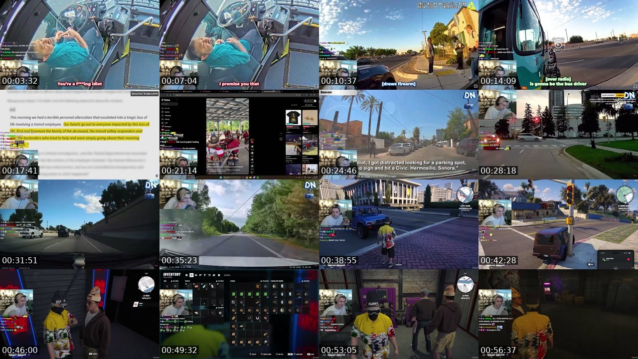 Contact-sheet preview of xQc's Kick recording