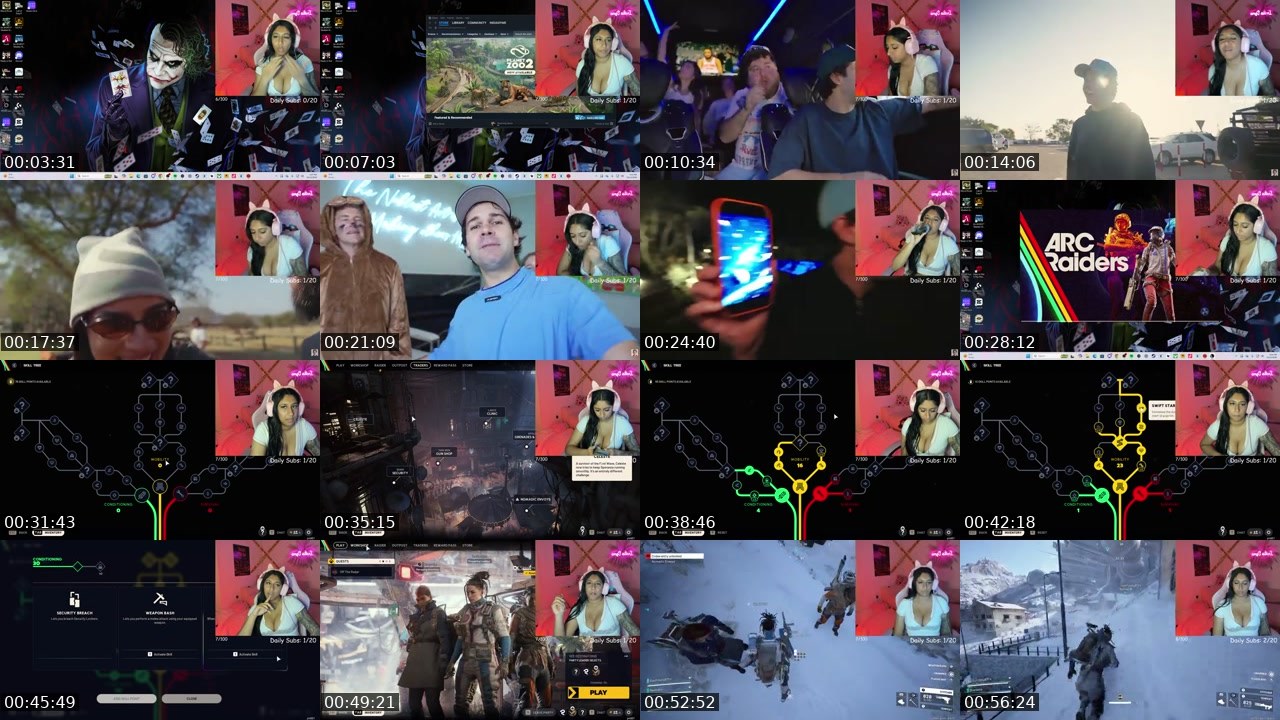 Contact-sheet preview of Indiadymee's Kick recording