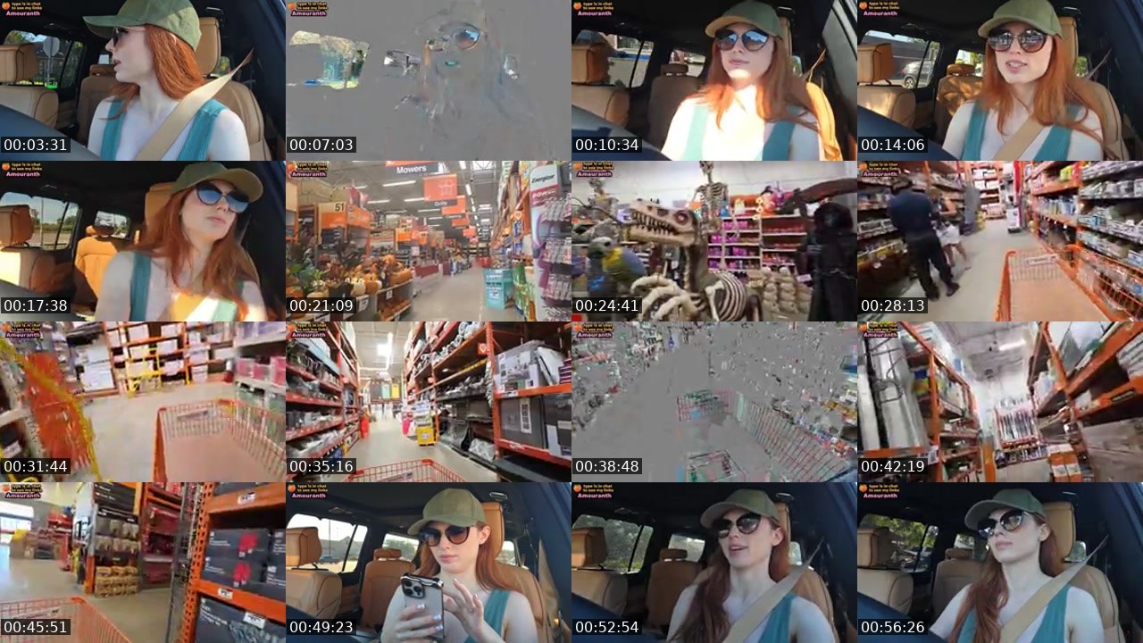 Contact-sheet preview of Amouranth's Kick recording