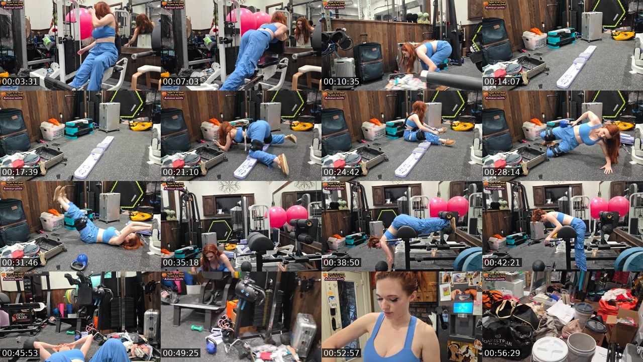 Contact-sheet preview of Amouranth's Kick recording