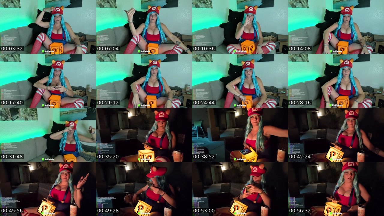 Contact-sheet preview of ItsTiffyBaby's Kick recording