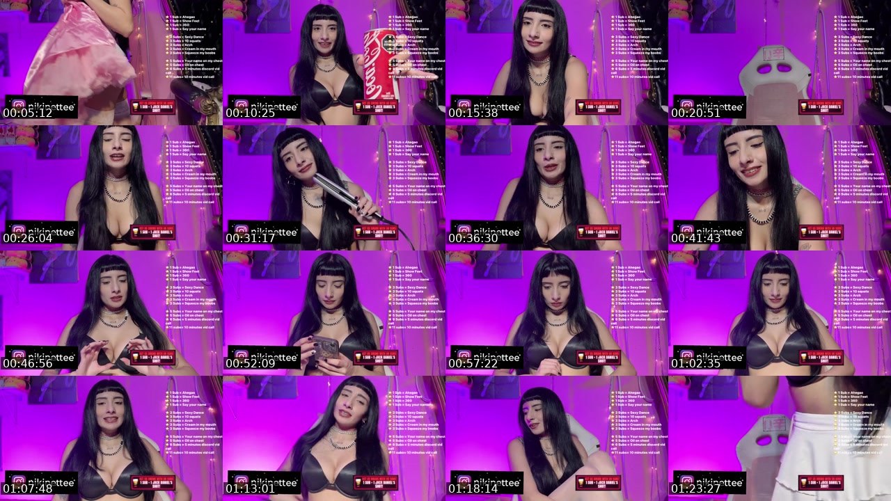 Contact-sheet preview of Nikinette's Kick recording