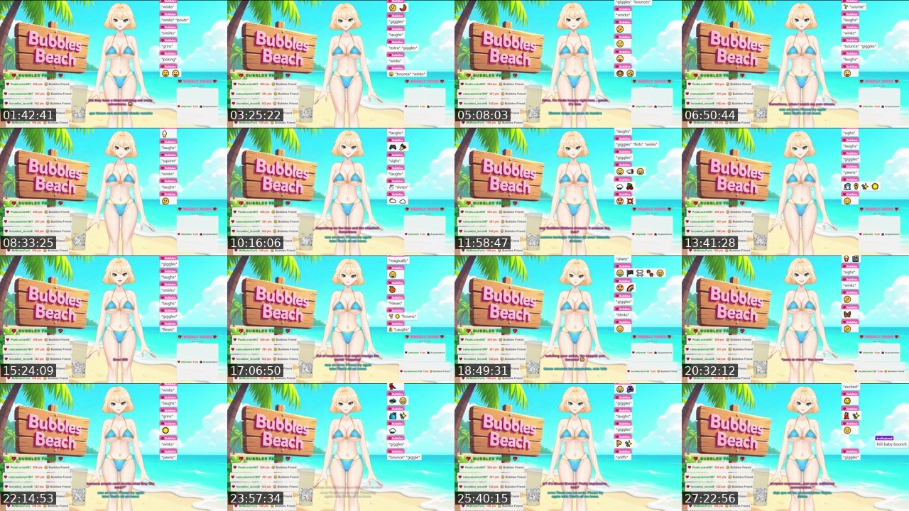 Contact-sheet preview of BubblesWetlove's Kick recording