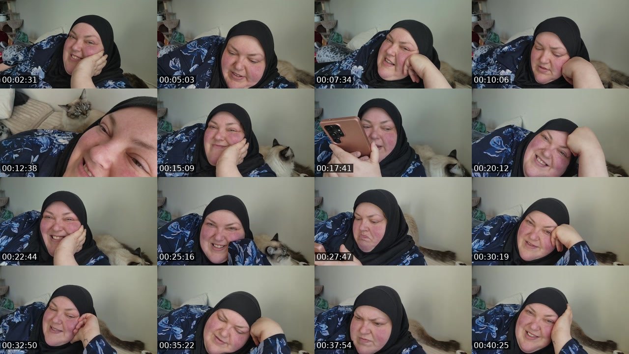 Contact-sheet preview of foodiebeautykick's Kick recording