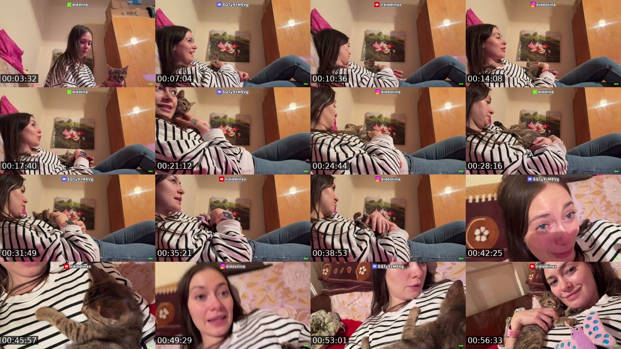 Contact-sheet preview of diddlina's Kick recording