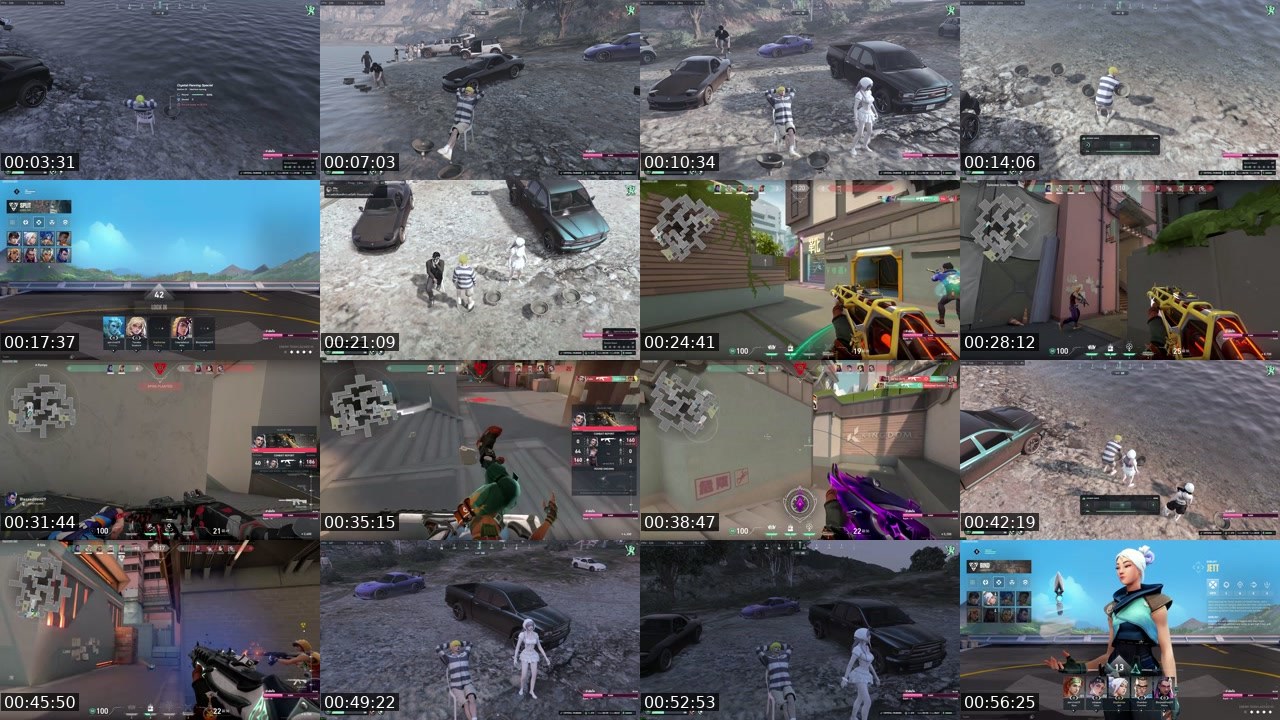Contact-sheet preview of Senxlhai's Kick recording