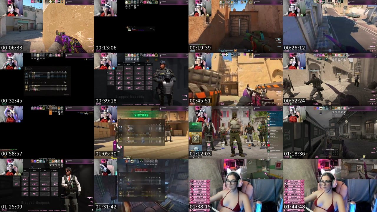 Contact-sheet preview of PixelKat's Kick recording