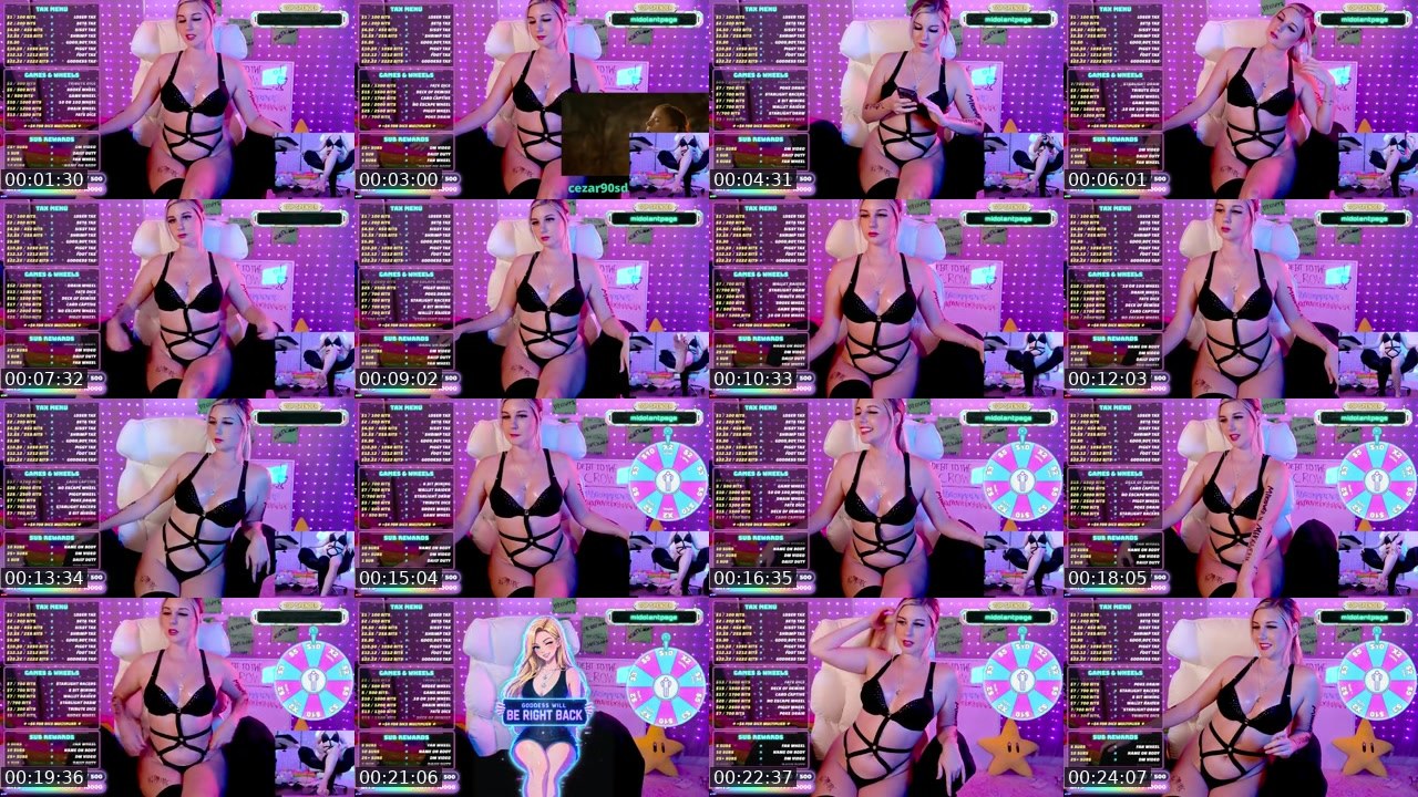 Contact-sheet preview of TaylorStarlight's Kick recording