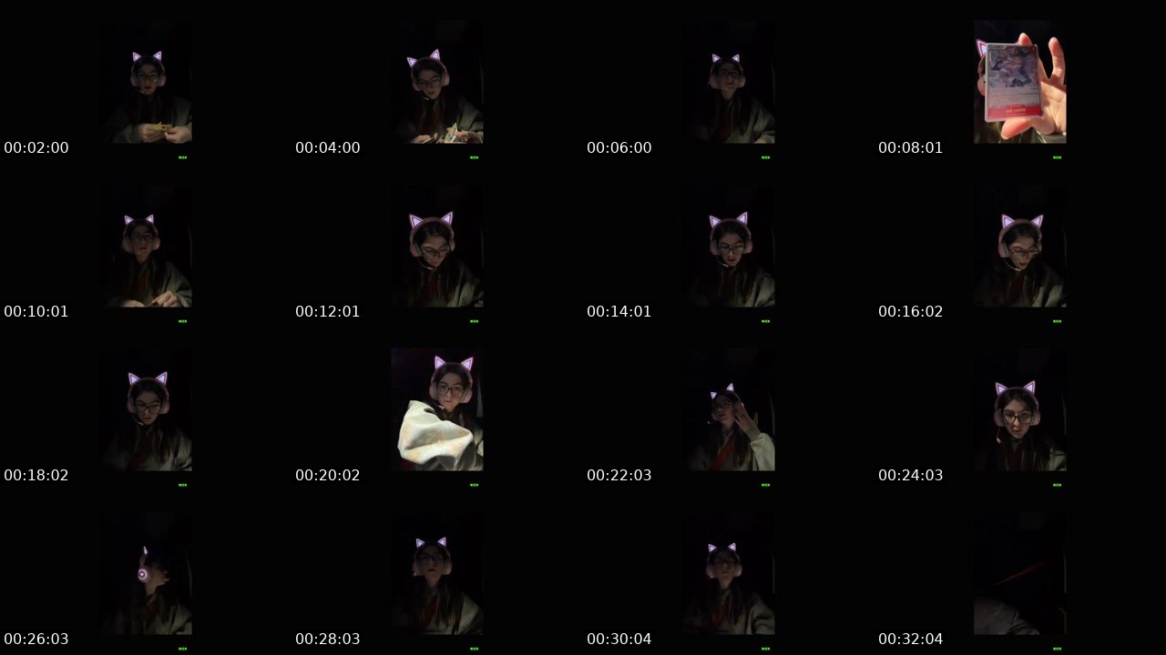 Contact-sheet preview of PixelKat's Kick recording