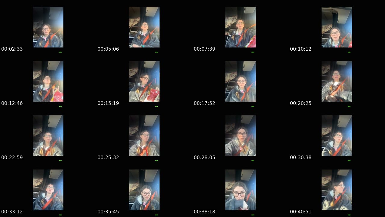 Contact-sheet preview of PixelKat's Kick recording