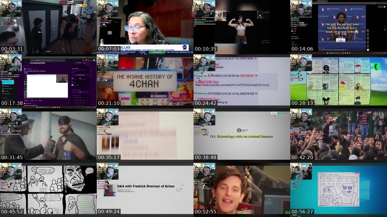 Contact-sheet preview of xQc's Kick recording