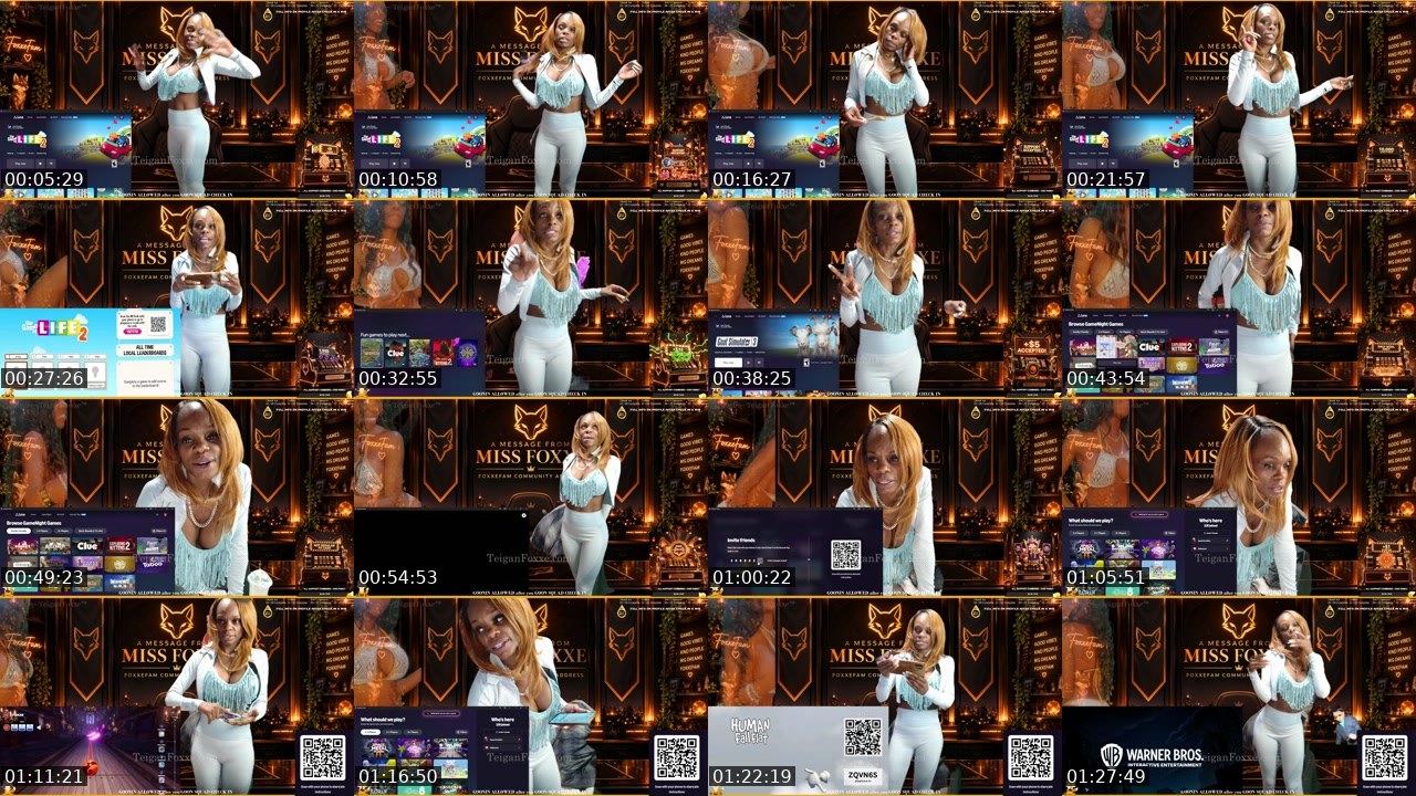 Contact-sheet preview of TeiganFoxxe's Kick recording
