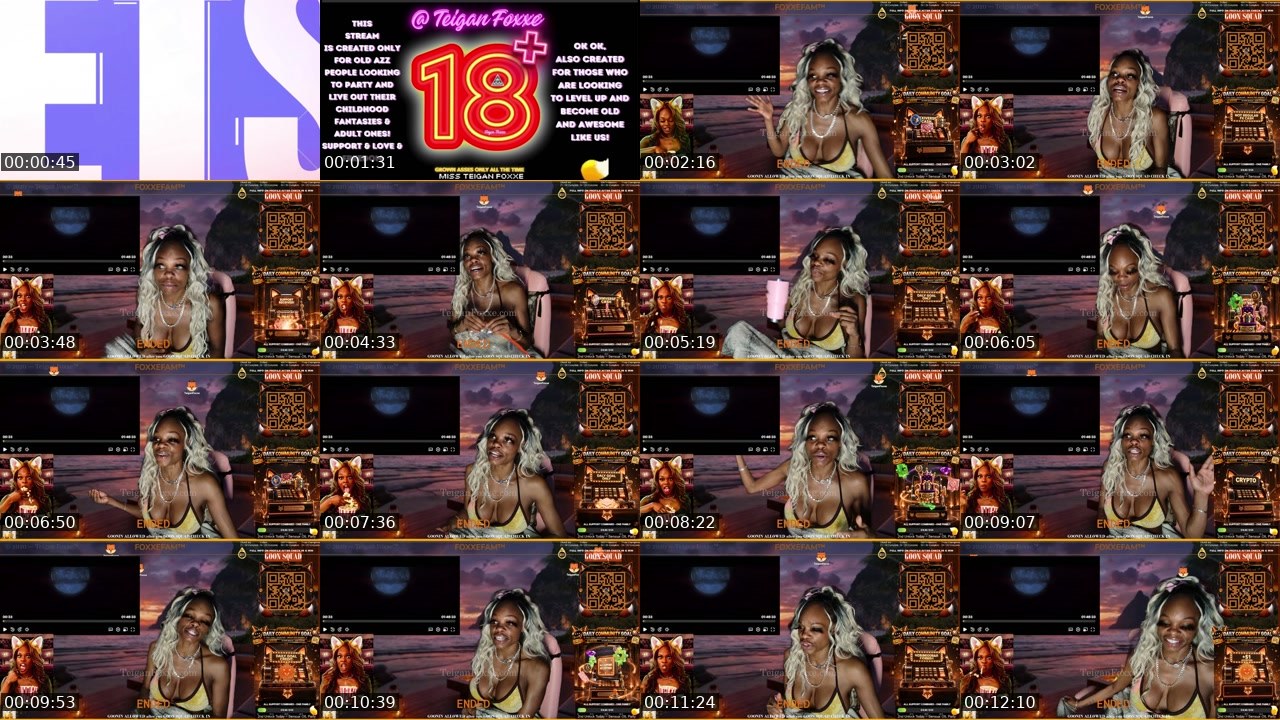 Contact-sheet preview of TeiganFoxxe's Kick recording