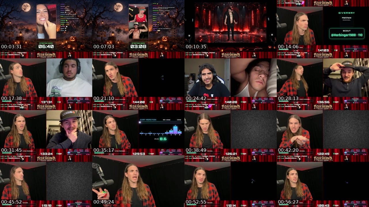 Contact-sheet preview of TylerSherwinMagic's Kick recording