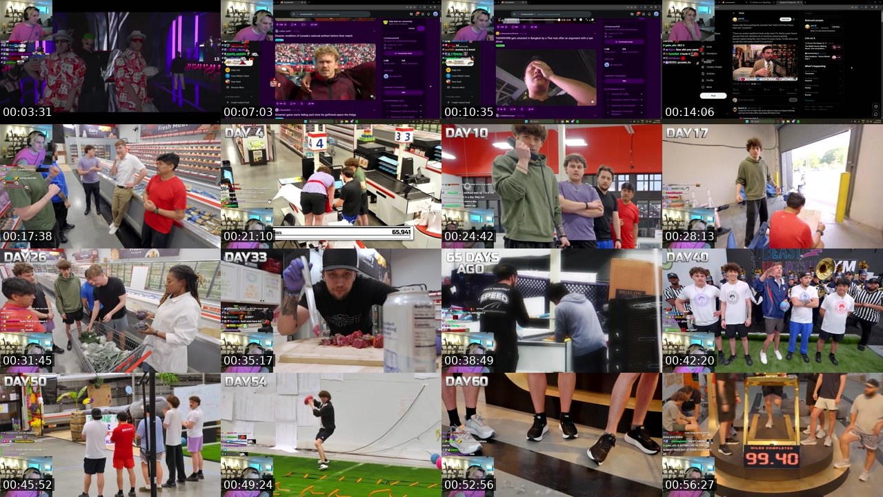 Contact-sheet preview of xQc's Kick recording