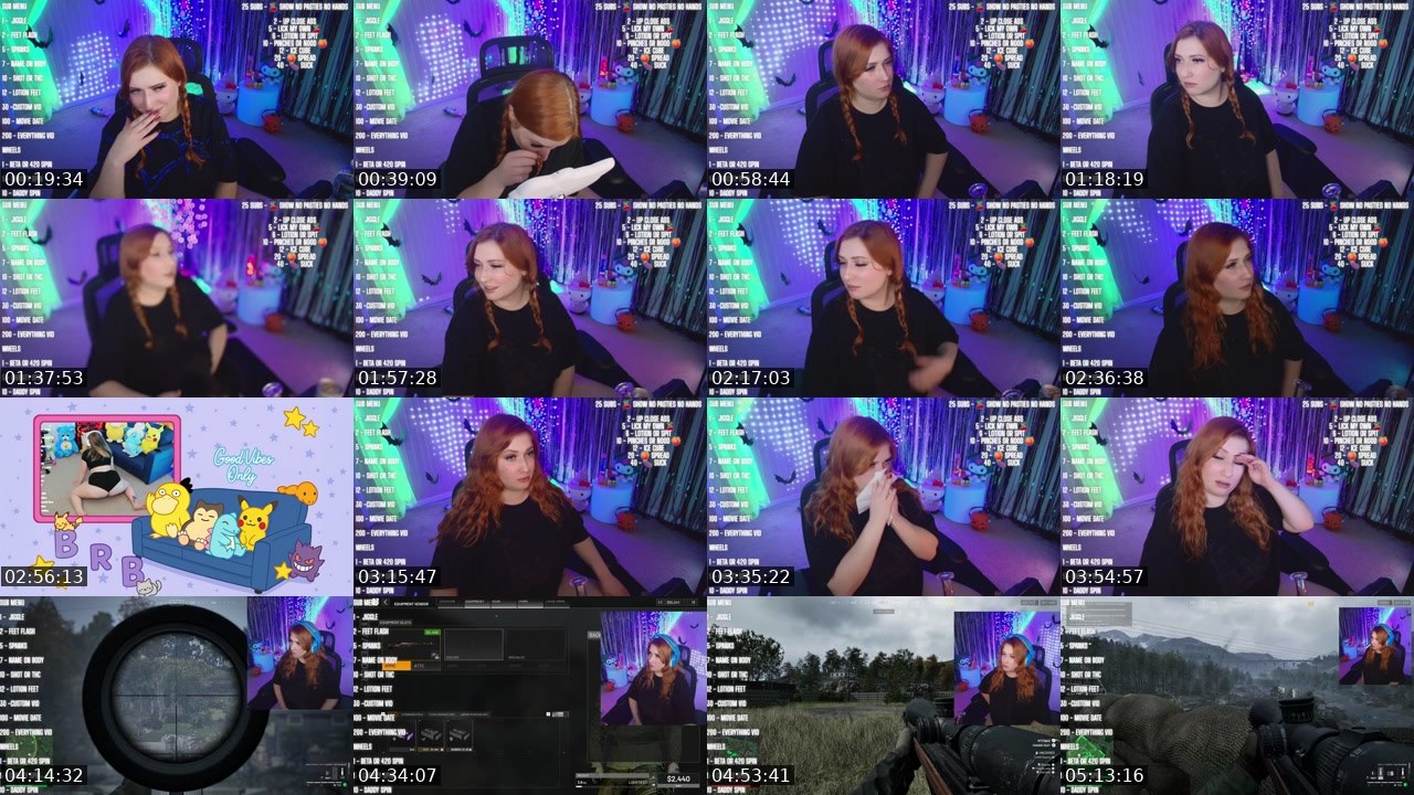 Contact-sheet preview of PeachyJade's Kick recording