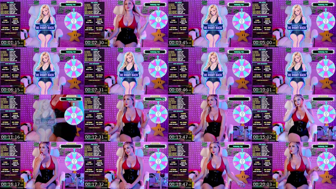 Contact-sheet preview of TaylorStarlight's Kick recording