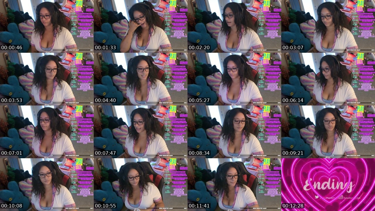 Contact-sheet preview of DollyAfterDark's Kick recording