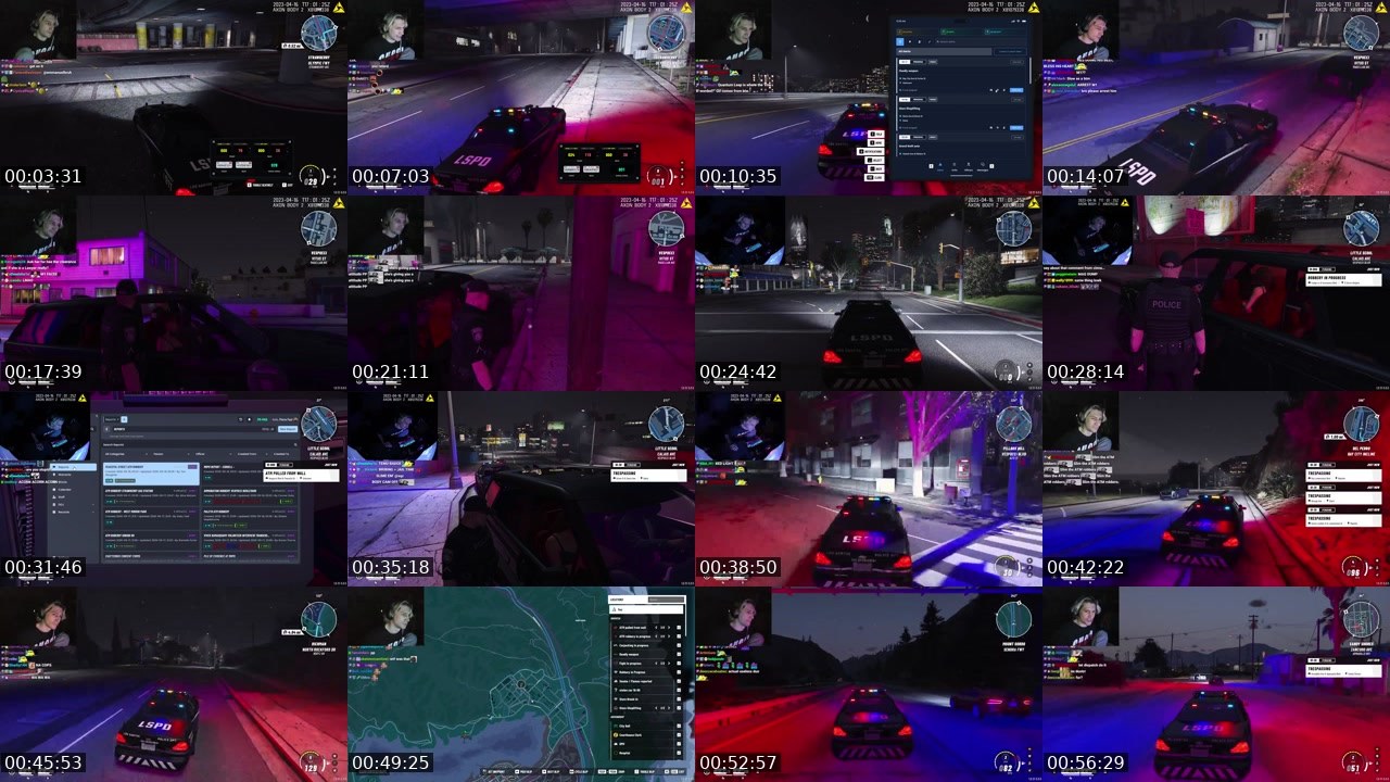 Contact-sheet preview of xQc's Kick recording