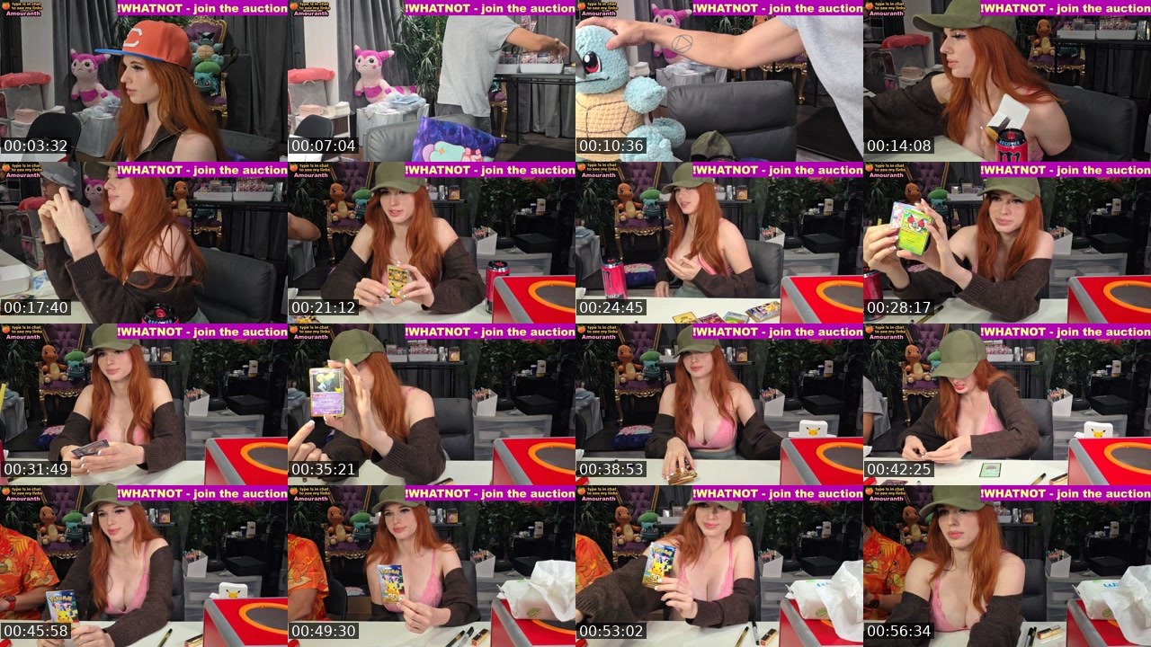 Contact-sheet preview of Amouranth's Kick recording