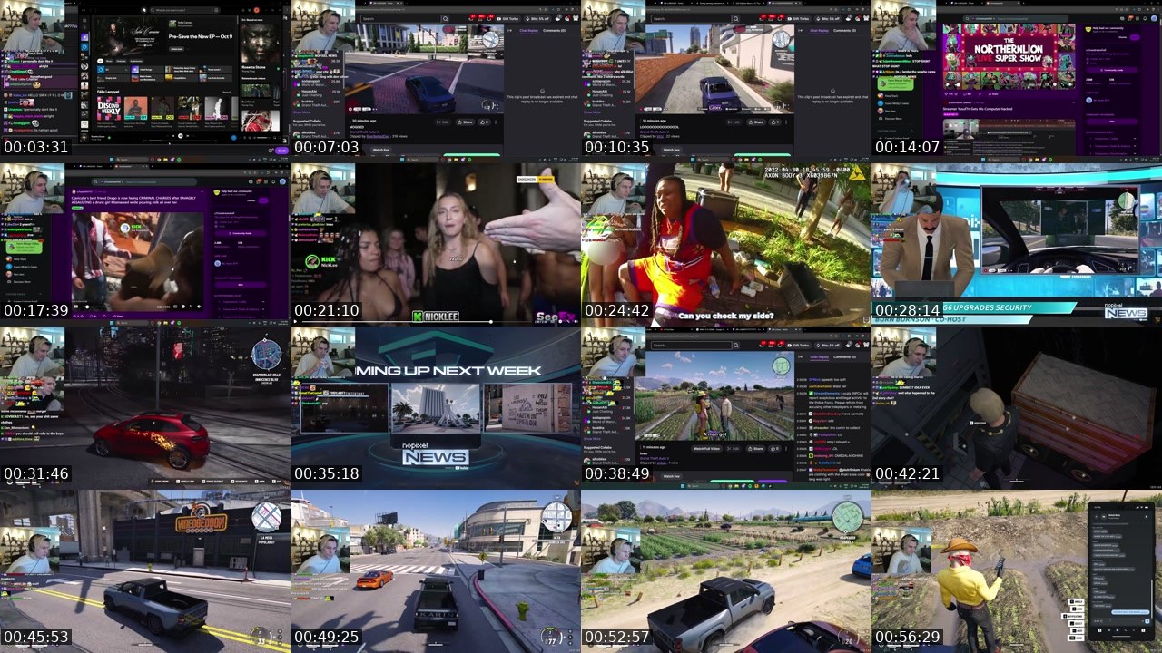 Contact-sheet preview of xQc's Kick recording