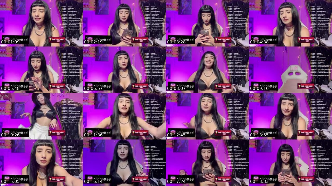 Contact-sheet preview of Nikinette's Kick recording