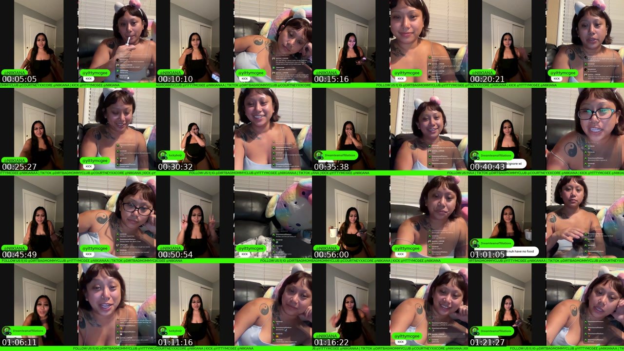 Contact-sheet preview of yittymcgee's Kick recording