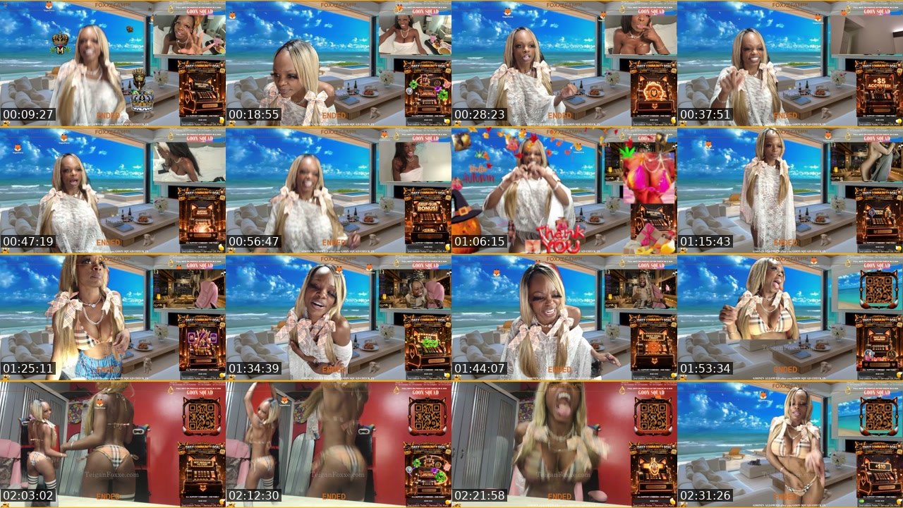 Contact-sheet preview of TeiganFoxxe's Kick recording