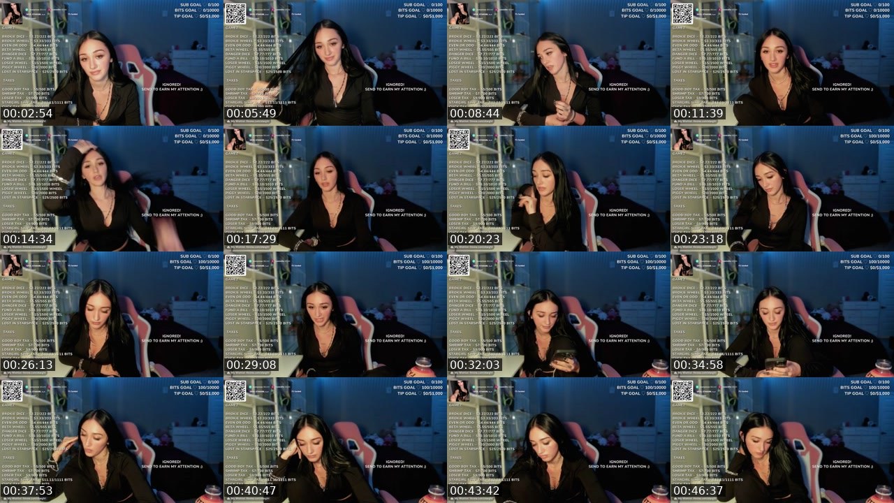 Contact-sheet preview of spoilstargirl's Kick recording