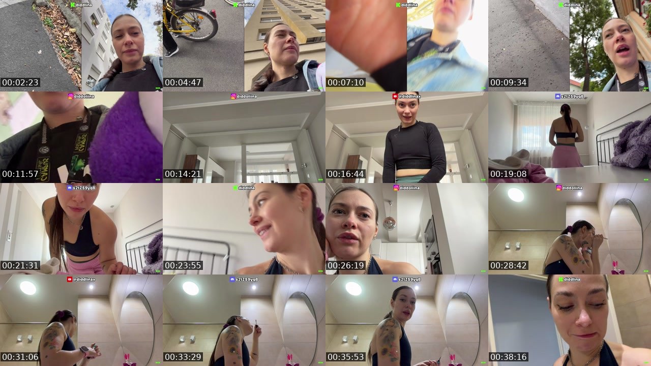 Contact-sheet preview of diddlina's Kick recording