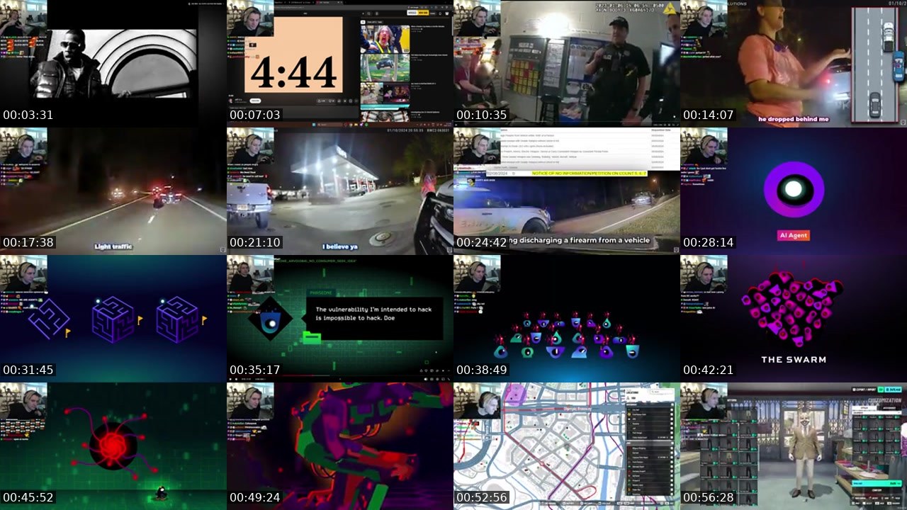Contact-sheet preview of xQc's Kick recording
