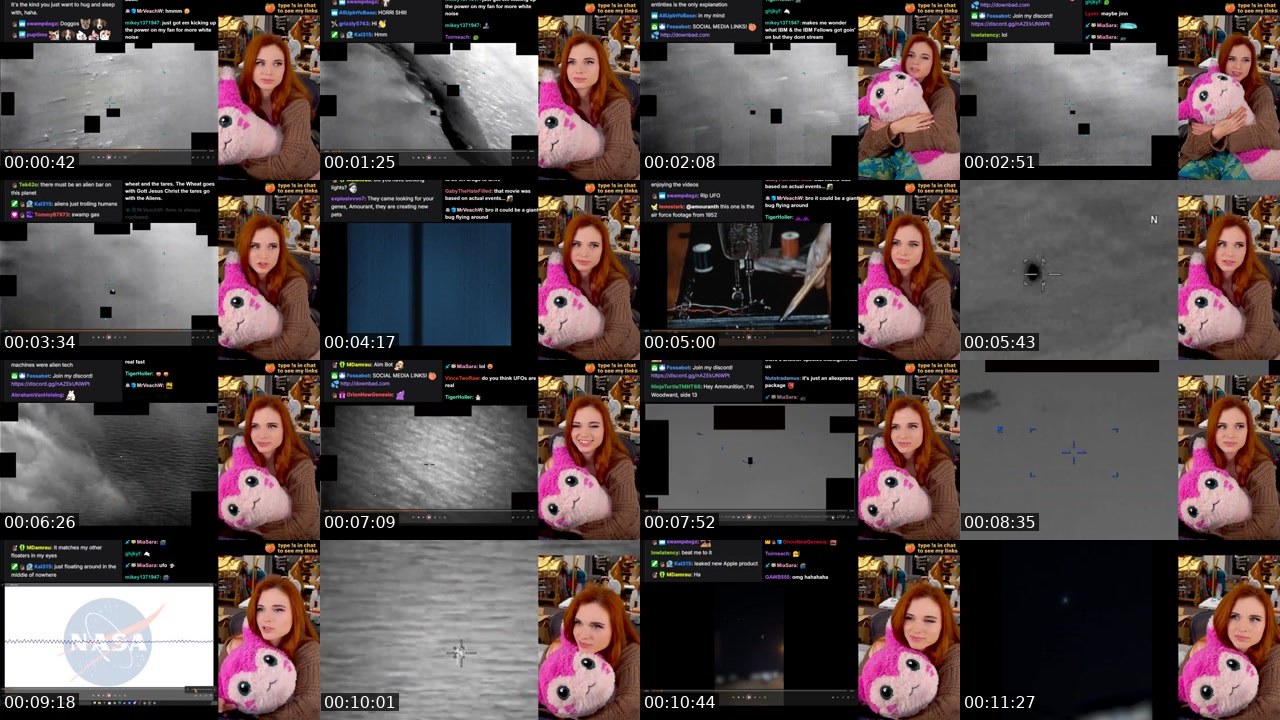 Contact-sheet preview of Amouranth's Kick recording