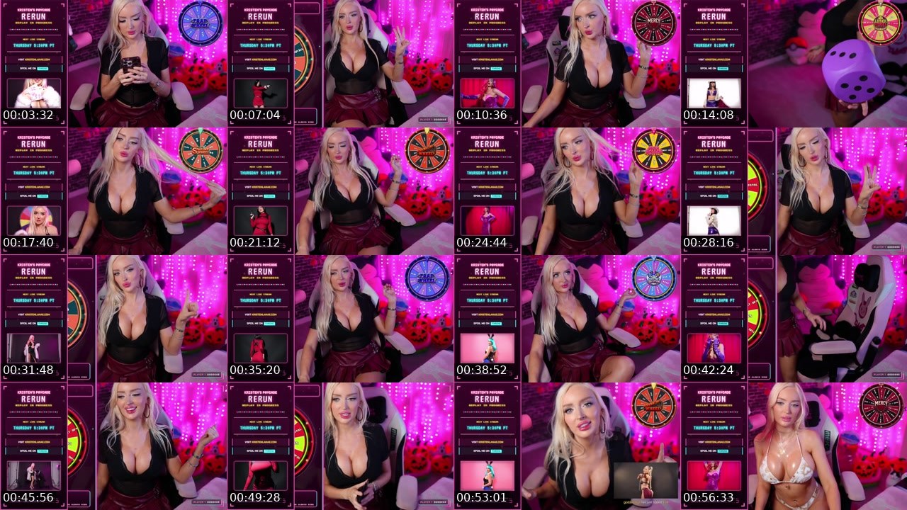 Contact-sheet preview of KristenLanae's Kick recording