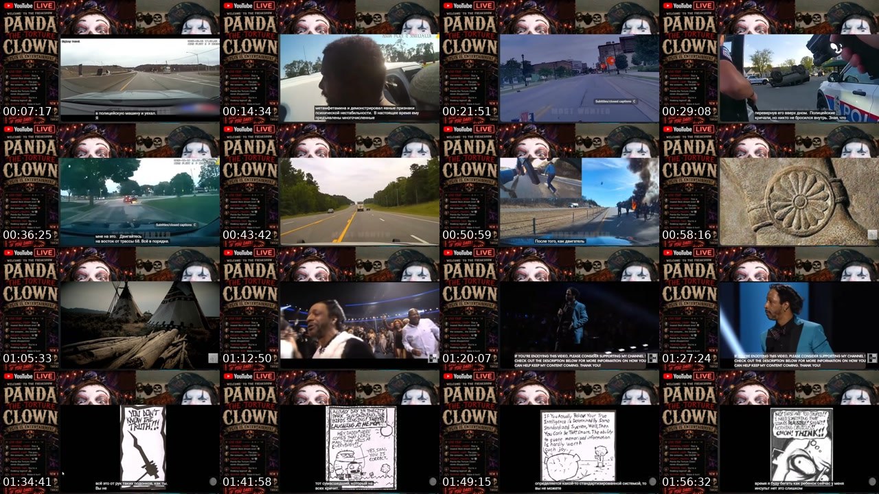 Contact-sheet preview of PandaTheTortureClown's Kick recording