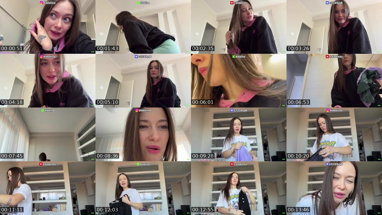 Contact-sheet preview of diddlina's Kick recording