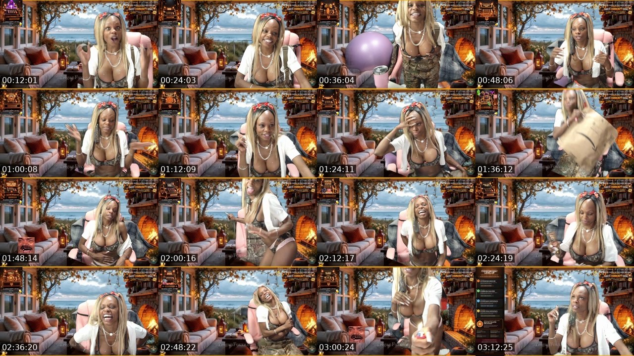 Contact-sheet preview of TeiganFoxxe's Kick recording
