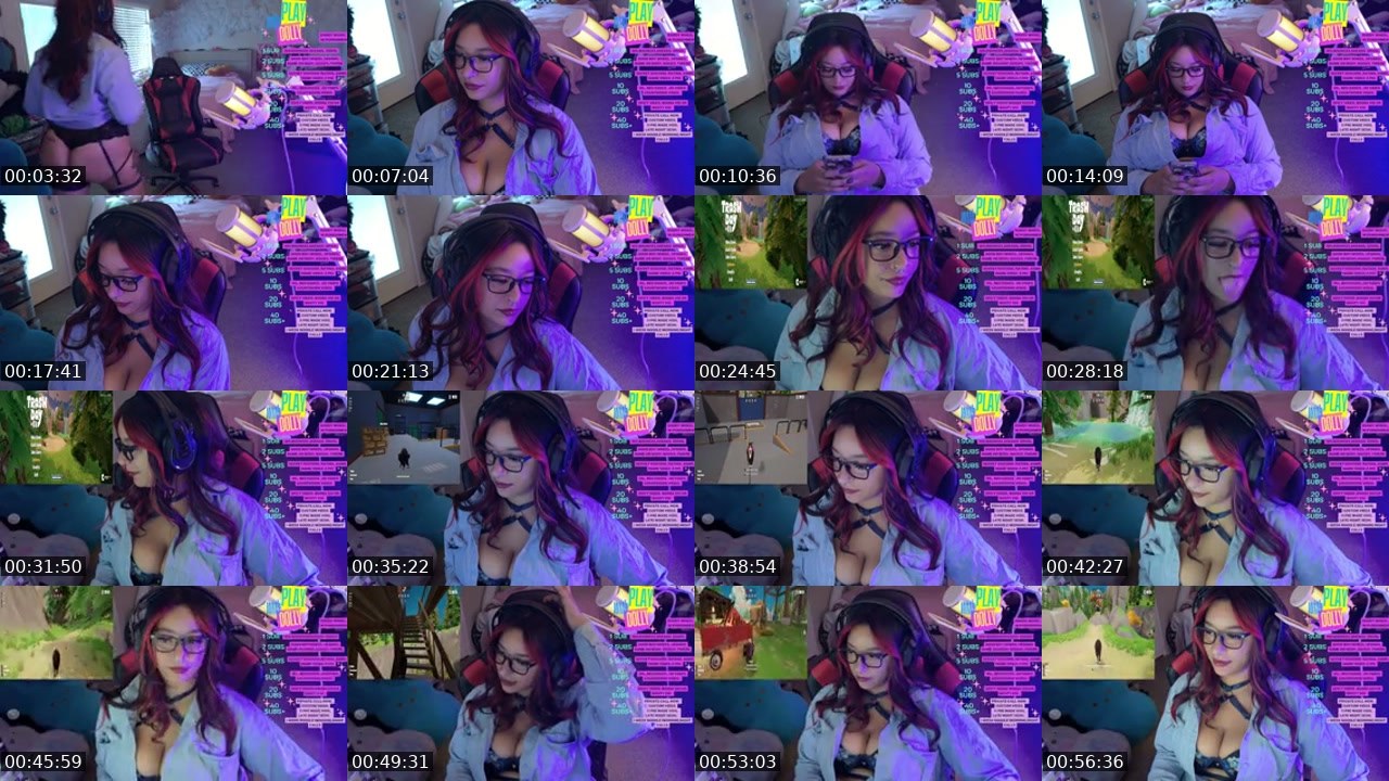 Contact-sheet preview of DollyAfterDark's Kick recording