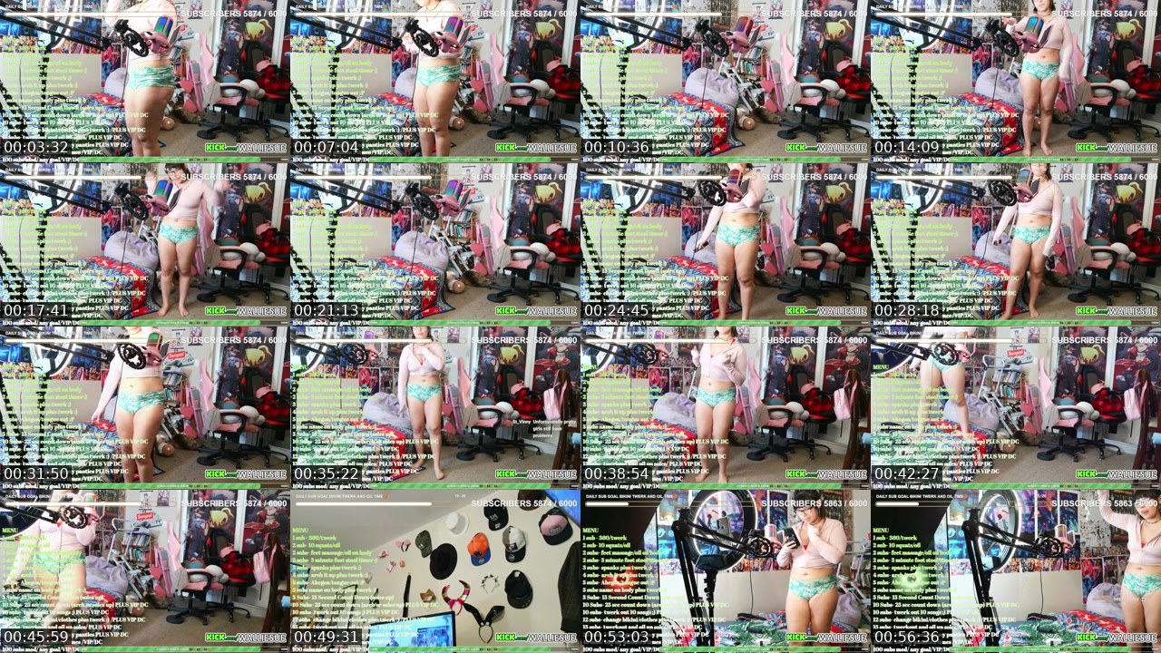 Contact-sheet preview of WallieSue's Kick recording