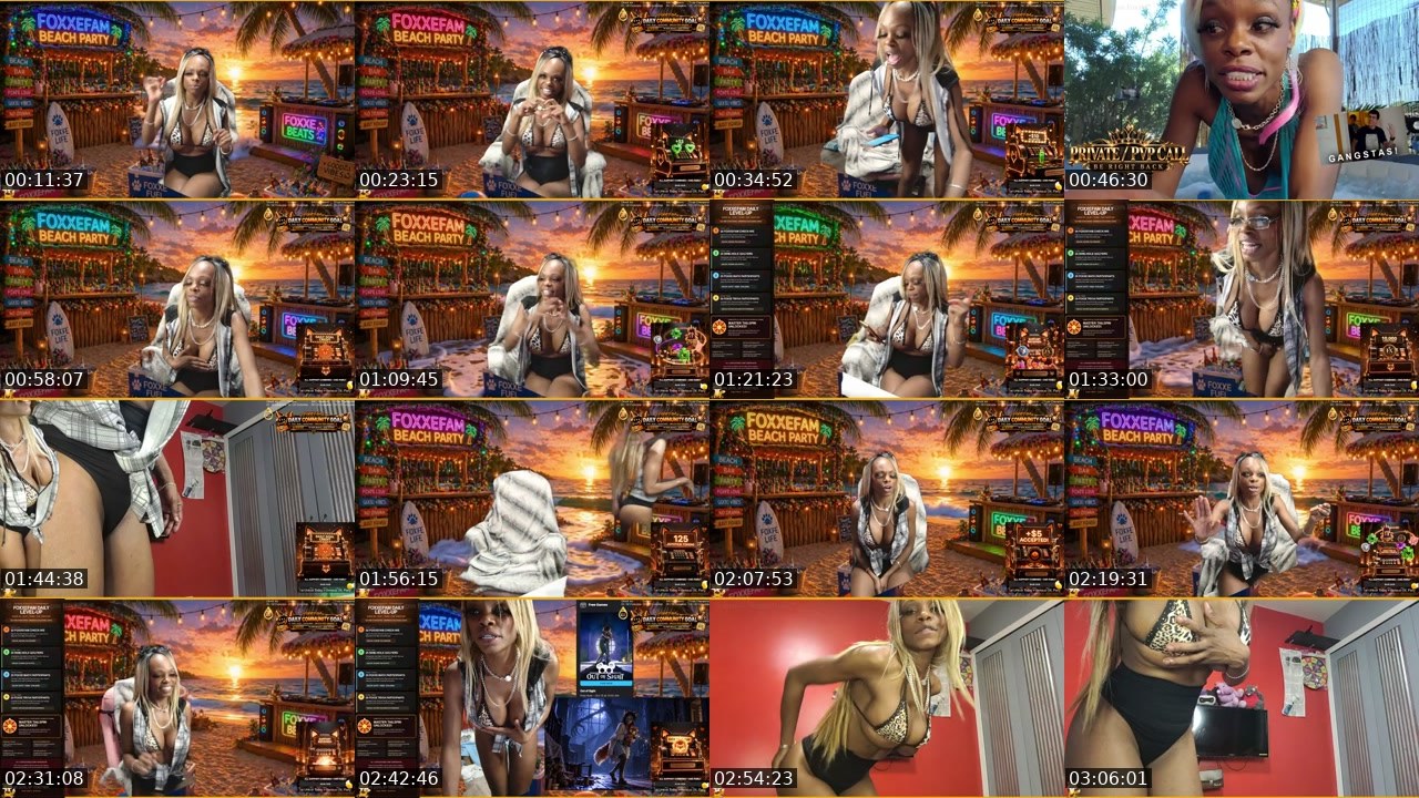 Contact-sheet preview of TeiganFoxxe's Kick recording