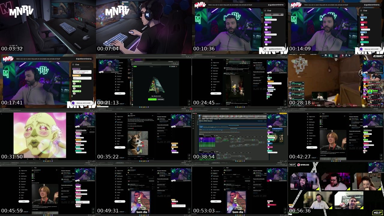 Contact-sheet preview of Minerva's Kick recording