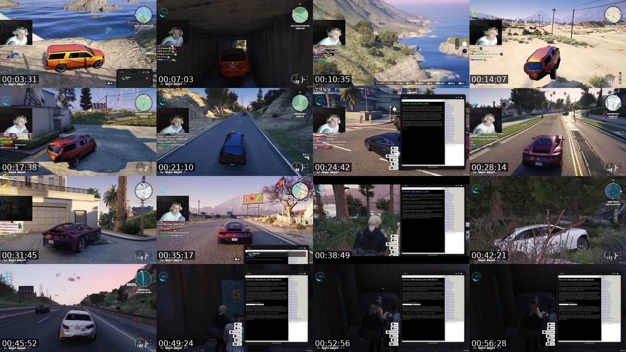 Contact-sheet preview of xQc's Kick recording