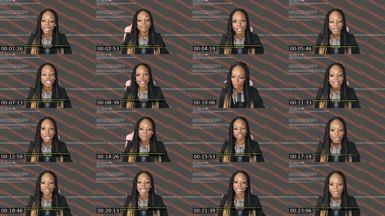 Contact-sheet preview of TeiganFoxxe's Kick recording